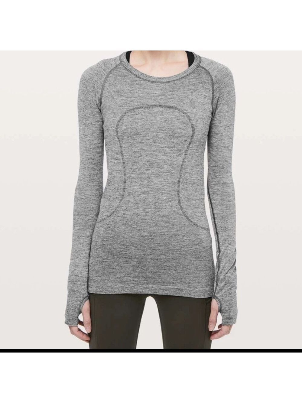 Lululemon Swiftly Tech Long Sleeve Crew Women's Heathered Gray 12